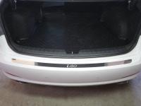 Hyundai i40 (12–15) Накладка на задний бампер (лист зеркальный надпись i40)