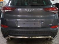 Hyundai Tucson (16–) Защита заднего бампера одинарная волна d 60 мм, нерж. (кроме High-tech)