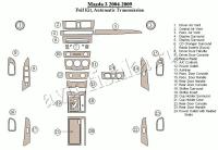 Декоративные накладки салона Mazda Mazda3 2004-2009 Автоматическая коробка передач, с навигацией