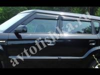 Дефлекторы боковых окон EGR 4 части темные Kia Soul 2009-