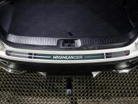 Toyota Highlander (17–) Накладка на задний бампер (лист зеркальный надпись Highlander)