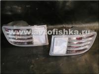 Toyota Land Cruiser Prado 120 (02-) фонари задние светодиодные хромированные, катафоты в задний бампер, комплект 2 шт.