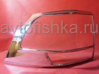 Toyota Land Cruiser Prado 150 (09-) накладки на задние фонари хромированные, комплект 4 шт.
