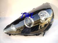 Honda Fit, Jazz (01-06) фары передние линзовые черные, комплект 2 шт.