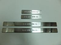 Renault Fluence (10–) Накладки на пороги, нерж., 4 части