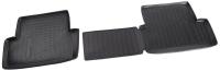 Nissan Qashqai (07–/10–) Коврики салона (полиуретан), чёрные (2 задних)