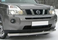 Nissan X-Trail (07-) защита переднего бампера, труба 70 мм