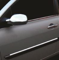 Renault Megane (03–06) Боковые молдинги на кузов автомобиля (узкие), нерж., 4 части