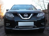 Nissan X-Trail (14–) Защита радиатора, хром, низ (c парктроником)