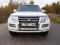 Mitsubishi Pajero (14–) Защита передняя нижняя (с ходовыми огнями) 76,1 мм