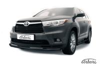 Защита переднего бампера Arbori d57 черная TOYOTA HIGHLANDER 2014-