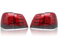 Toyota Land Cruiser 200 (07-15) фонари задние красные, дизайн Lexus