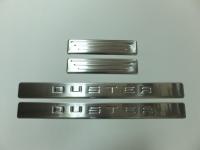 Renault Duster (10–) Накладки на дверные пороги (нерж.) 4 шт.