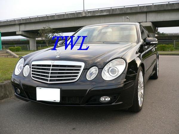 Mercedes E W211 (07-09) фары передние линзовые хромированные, комплект 2 шт.