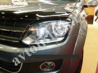 Защита передних фар прозрачная VW Amarok 2010-