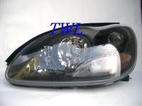 Mercedes S W220 (98-05) фары ксеноновые передние линзовые черные с блоками розжига ксенона Philips, лампы D1S Osram, с электрокорректором, комплект 2 шт.