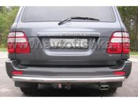 Toyota Land Cruiser 100 защита заднего бампера, труба 70 мм