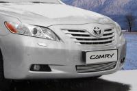 Декоративный элемент воздухозаборника d10 (5 трубочек) "Toyota Camry" 2009 хром, TCAM.97.2221