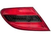 Mercedes C-class W204 (07-) задние тюнинговые светодиодные красно-тонированные фонари, комплект 2 шт.