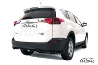 Защита заднего бампера Arbori d57 "волна" черная TOYOTA RAV-4 2013-