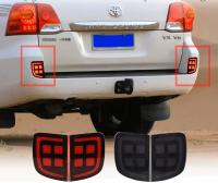 Toyota Land Cruiser 200 (2008-2015) фонари заднего бампера светодиодные тонированные, комплект 2 шт.