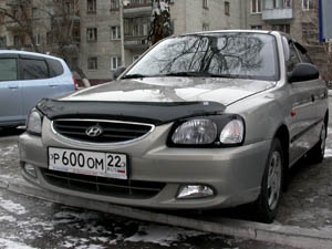 Дефлектор капота темный HYUNDAI ACCENT 2004- (Тагаз), NLD.SHYACC0012
