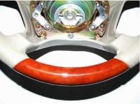 Mercedes W140, W210, W202 (95-99) руль классический, серая кожа - светлое дерево орех