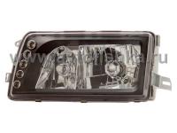 Mercedes S W126 (80-92) фары передние черные со светодиодными габаритными огнями, комплект 2 шт.