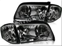 Mercedes C W202 (94-00) фары передние хромированные, тонированные, комплект 2 шт.