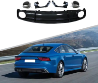 Диффузор RS7 с насадками для Audi A7 штатная 2016-2018