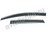 Opel Astra J (2009-) хэтчбек дефлекторы окон тонированные с хромированным молдингом