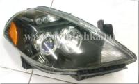 Nissan Tiida (04-) фары передние линзовые черные, комплект 2 шт.