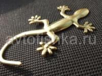 Эмблема на кузов "Ящерица" - полный привод, позолоченная, 1 шт.
