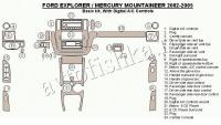 Декоративные накладки салона Ford Explorer 2002-2005 базовый набор, без OEM, с авто A/C Controls, 20 элементов.