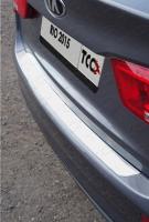 Kia Rio (15–) Накладка на задний бампер (лист шлифованный)
