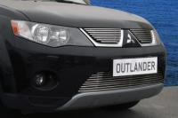 Декоративный элемент воздухозаборника d10(1 эл. из 9 трубочек)"Mitsubishi Outlander XL" 2006-10 хром, MIOU.97.2272