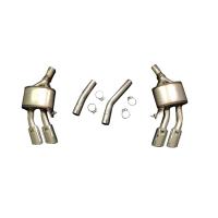 Раздвоенный выхлоп S4 для Audi A4 2016-2022 - нержавейка