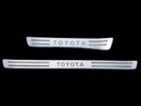 Toyota Land Cruiser 100 (98-07) накладки порогов дверных проемов из нержавеющей стали, комплект 4 шт.
