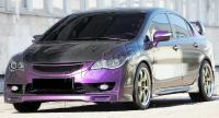 Honda Civic 4D 8 (09 – 12) юбка переднего бампера "MUGEN Style"