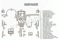 Декоративные накладки салона Hyundai Tucson 2005-2005 полный набор, Автоматическая коробка передач