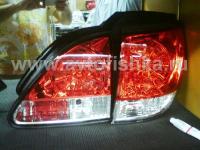 Lexus RX300 (97-03) фонари задние светодиодные красно-хромированные, комплект 2 шт.