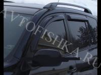 Дефлекторы боковых окон 4 части тeмные Toyota RAV4 2006-2012