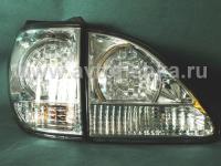Lexus RX300 (97-03) задние фонари светодиодные хромированные, комплект 2 шт.