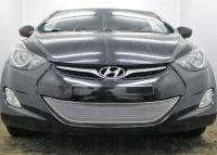 Hyundai Elantra (11–14) Защита радиатора Premium, хром