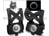 Ford Escape, Maverick (00-04) фары передние противотуманные, со светящимися ободками, комплект 2 шт.