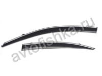 Lexus IS250 (2005-) дефлекторы окон тонированные с хромированным молдингом