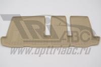 Nissan Pathfinder (14–) Коврики салона (полиуретан), бежевые (3 ряд)