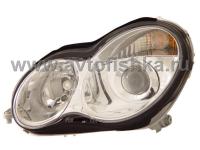 Mercedes C-class W203 (00-07) фары передние линзовые хромированные, комплект 2 шт.