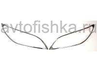 Mazda 3 седан (03-09) накладки на передние фары хромированные, комплект 2 шт.