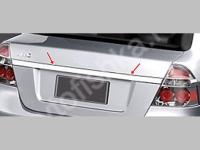 Chevrolet Aveo хэтчбек (2006-) накладка над номером на крышку багажника из нержавеющей стали, 1 шт.